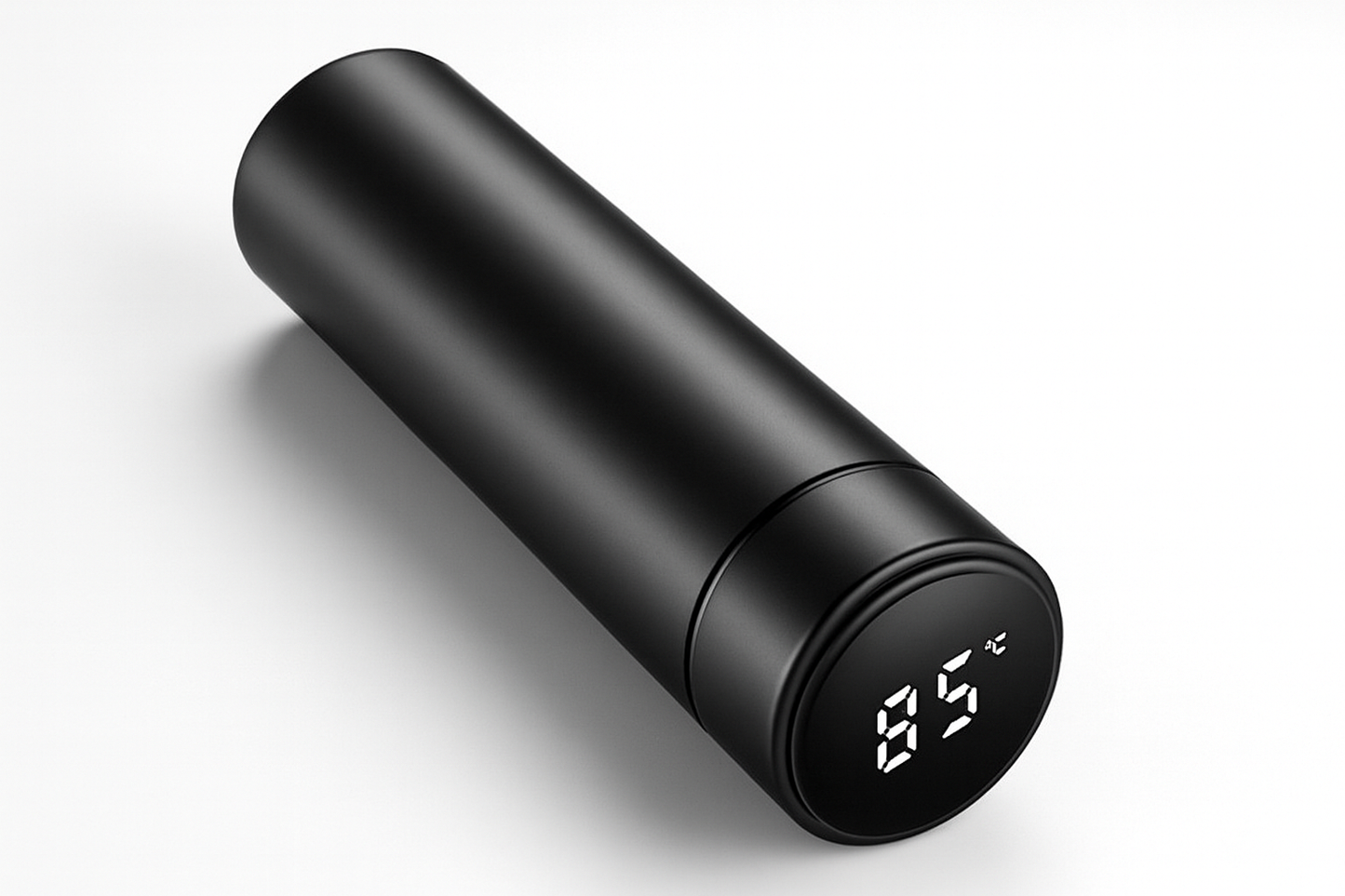 Smart Thermos Bottle with LED Temperature Display – 500ml, Black