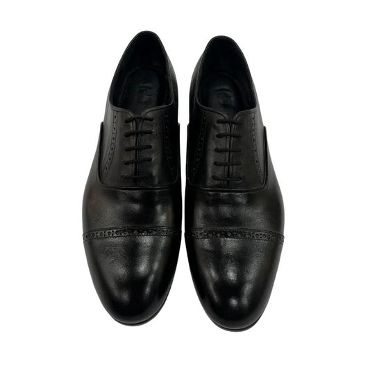 STANDARD Black Leather Oxford Dress Shoes for Men – Formal Cap Toe