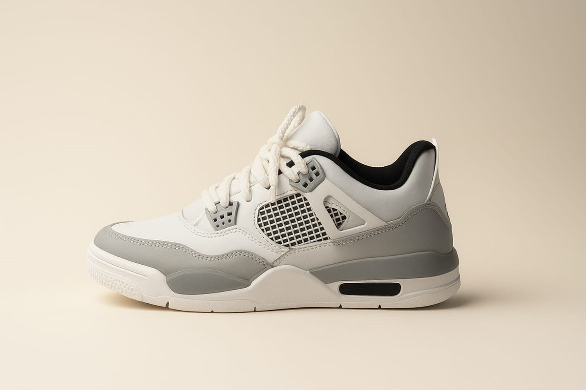 Air Jordan 4 Retro 'White Cement Grey' Basketball Sneaker (SIZE 7 UK)