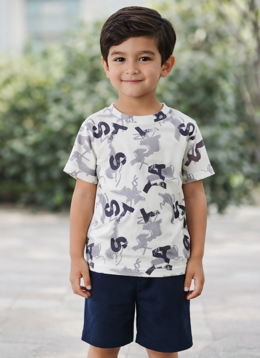 Boys Cotton Matching Outfit Set