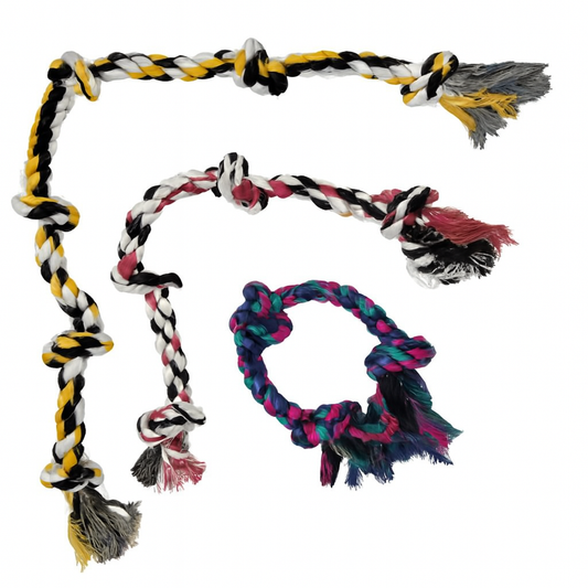 Multi Knot Rope Chew Toy for Puppy Teeth Cleaning