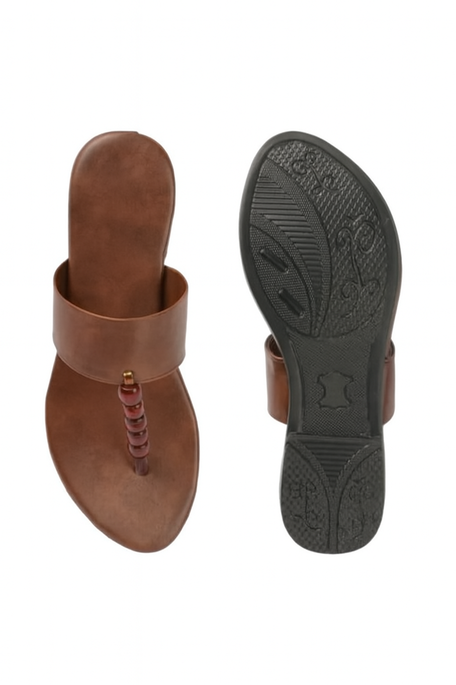 Braided T-Strap Flat Sandals (Size-7 UK)