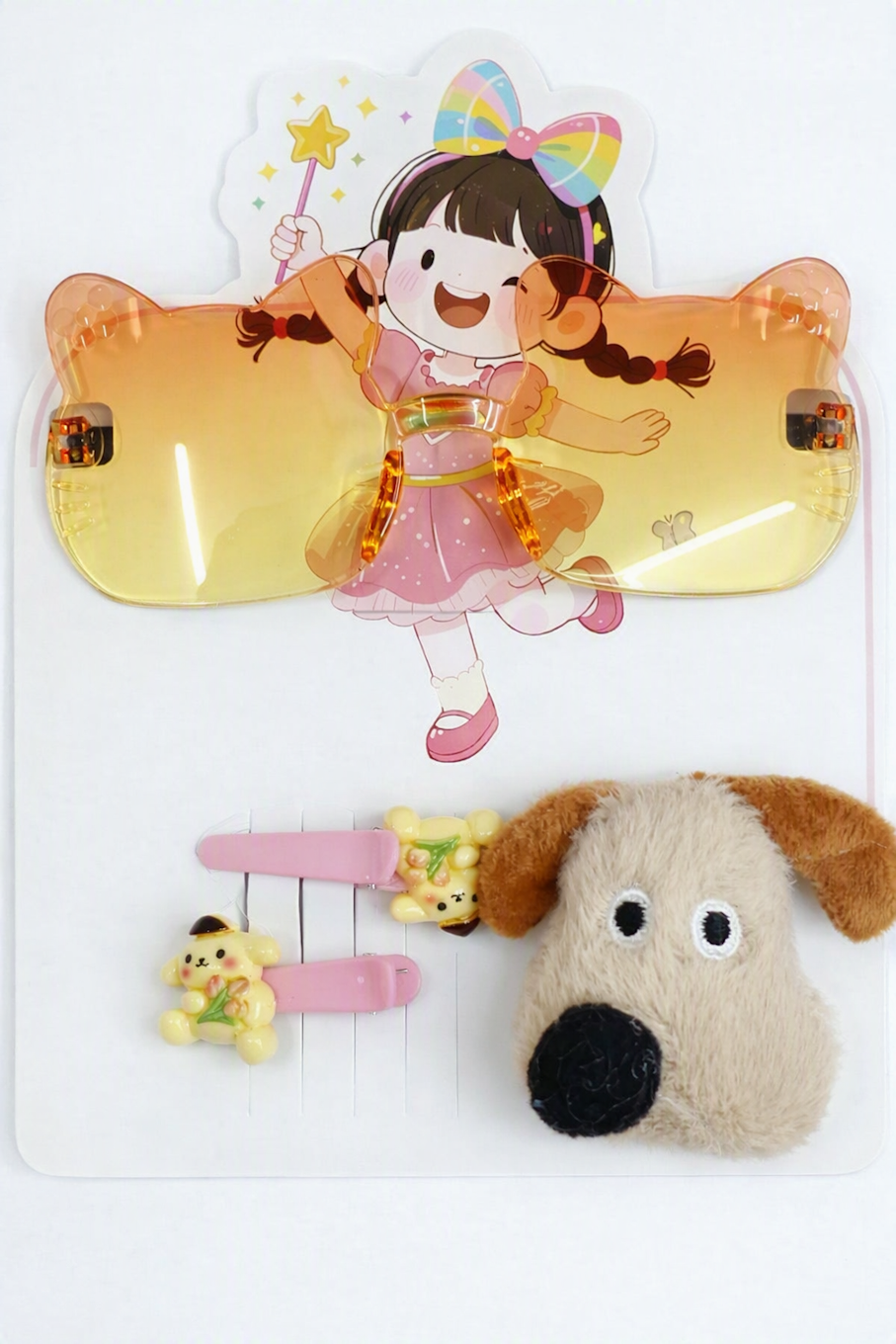 Cute Cartoon Hair Clip Set for Girls with Colorful Toy-Inspired Design