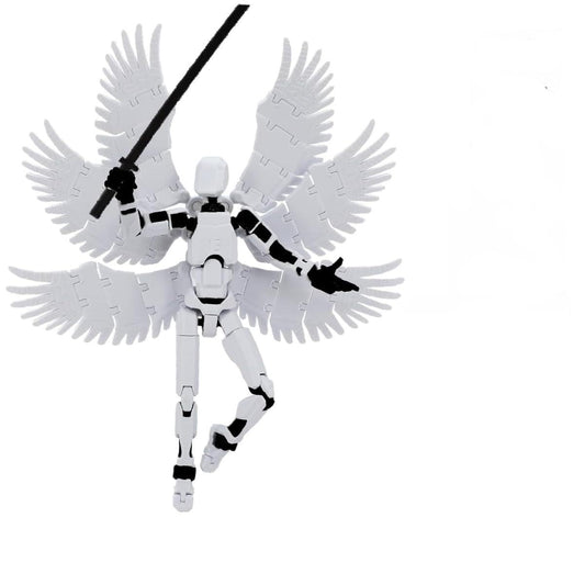 3D Robot Action Figure with Stand