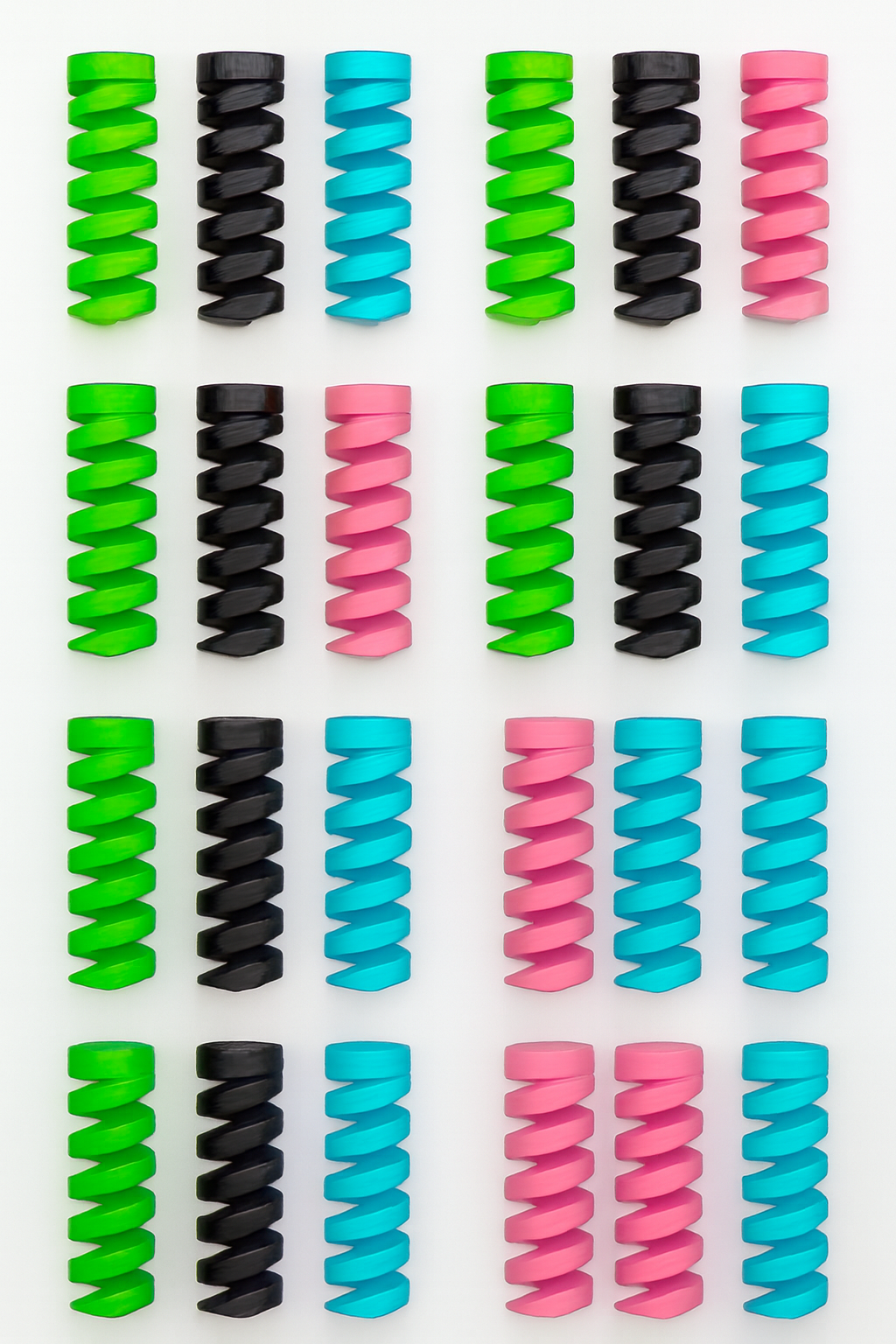 Spiral Twist Hair Curlers – Set of 25