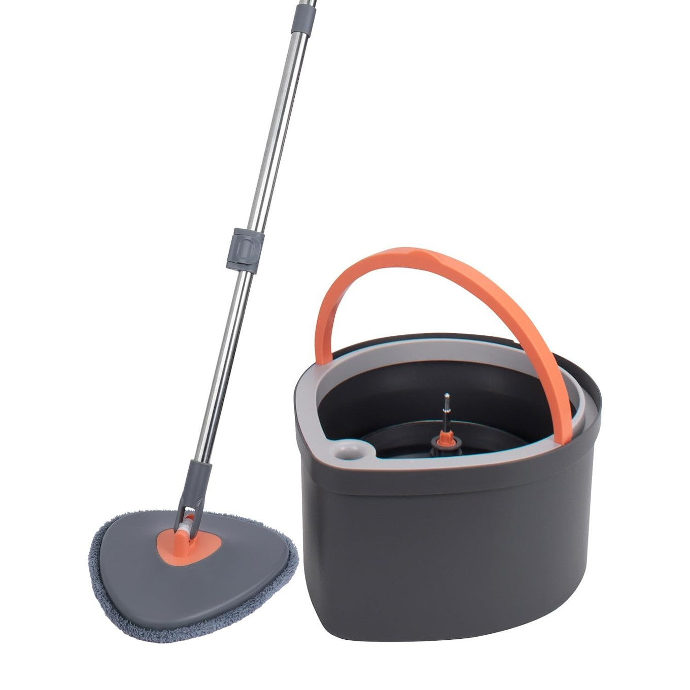 Spin Mop Bucket Set Grey Orange