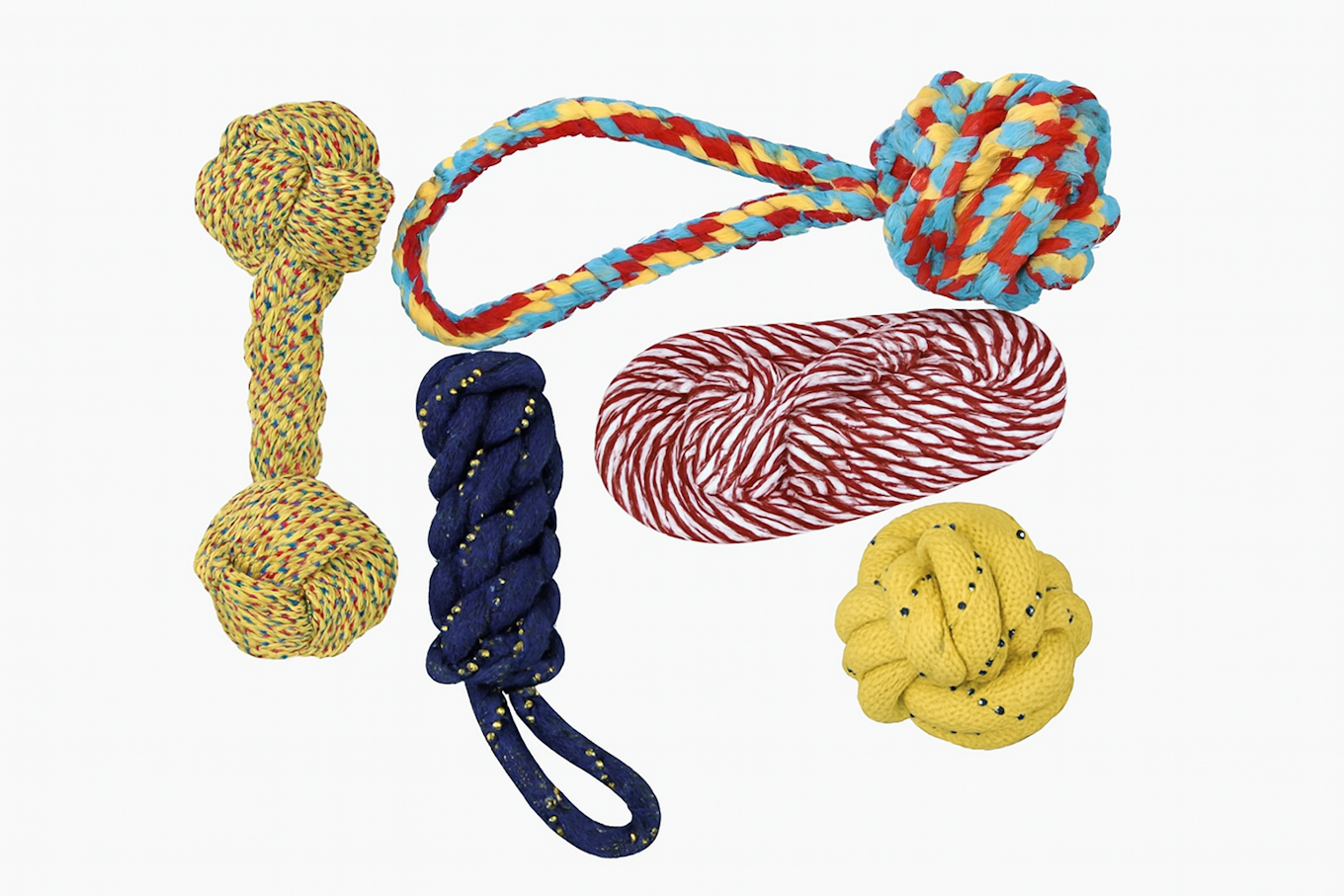 5in1 Interactive Rope Chew Toy Set for Small Dogs