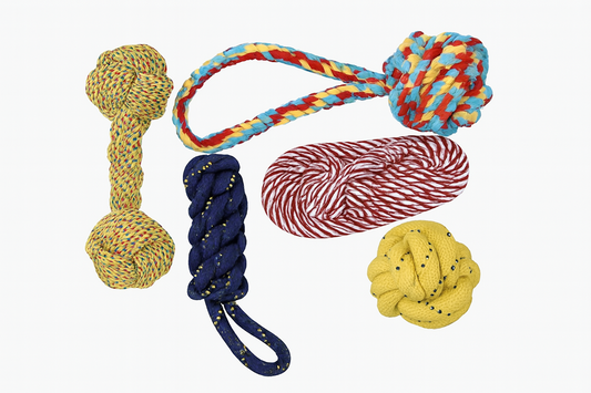5in1 Interactive Rope Chew Toy Set for Small Dogs