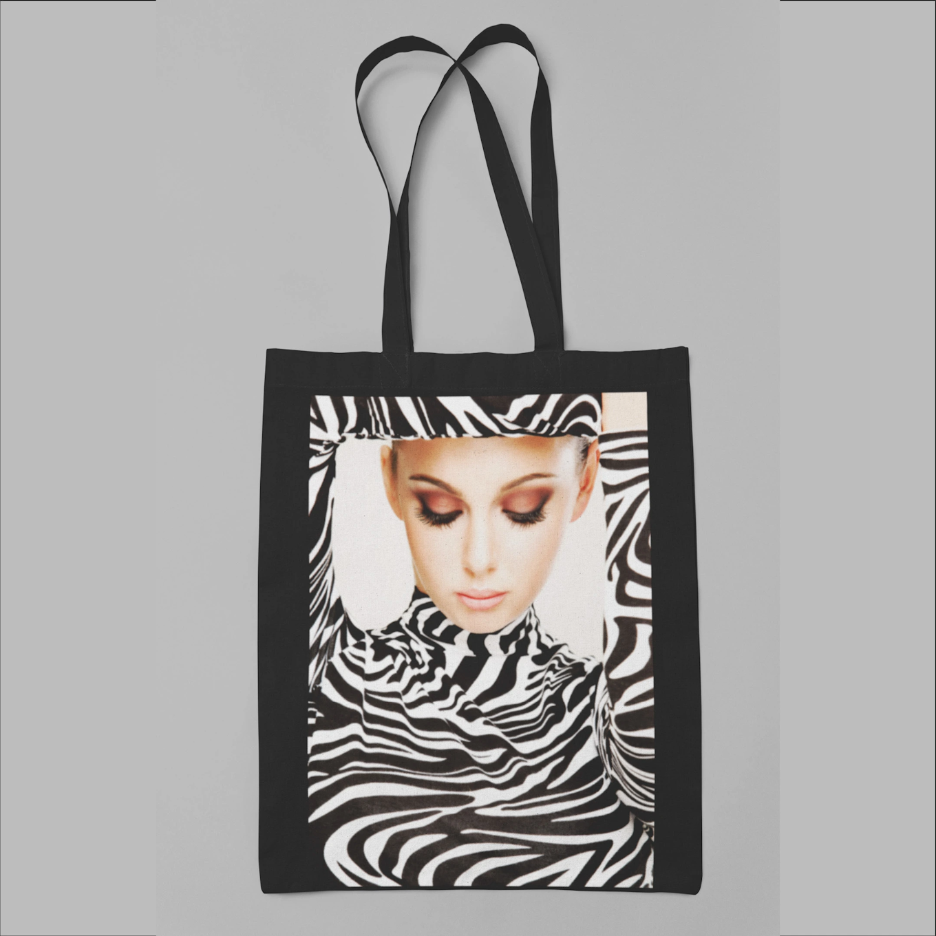Fashion Zebra Print Woman Canvas Tote Bag