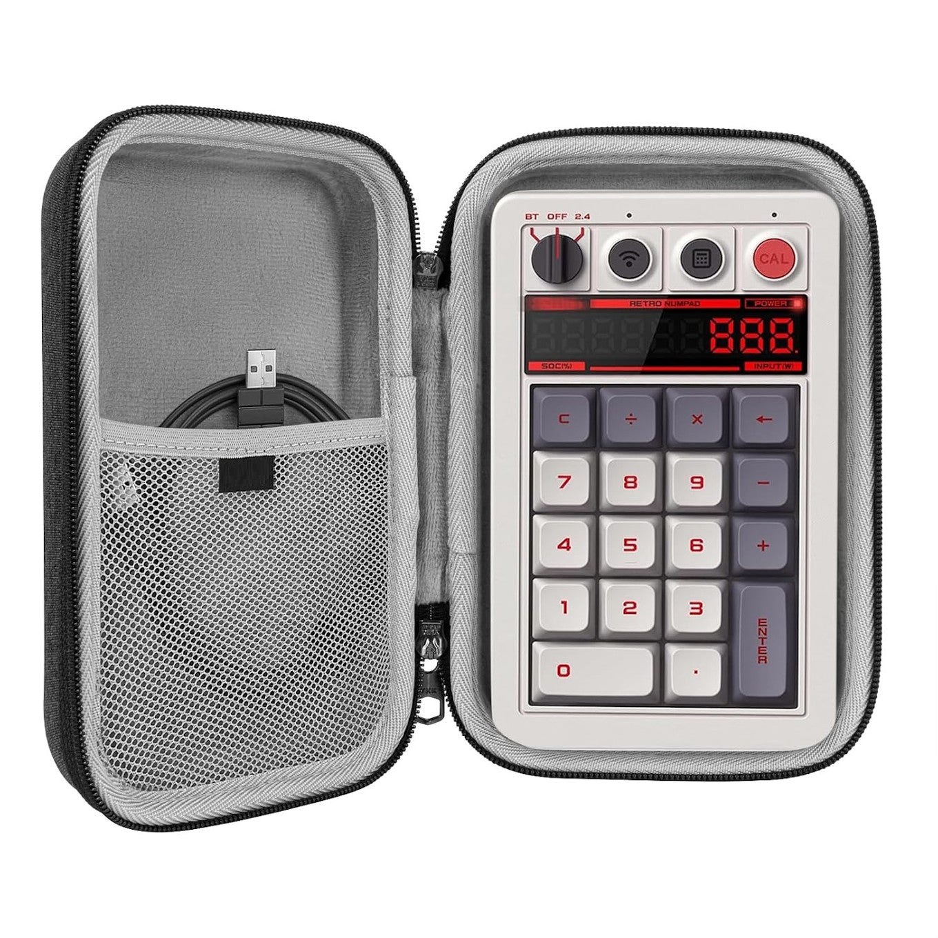 Numeric Keypad Carry Case Grey