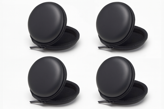Compact Black Zipper Case for Electronics-Set Of 4