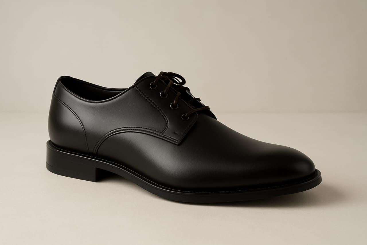 Classic Black Leather Oxford Dress Shoe (SIZE 8 UK)