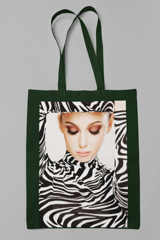 Fashion Zebra Print Woman Canvas Tote Bag