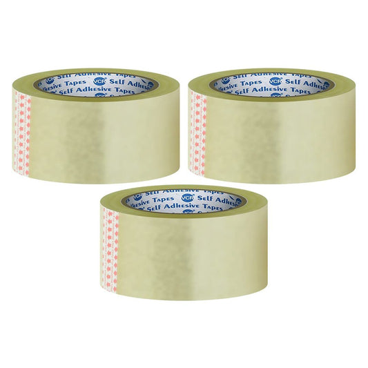 Transparent Cello Tape - 65 Meters in Length | 3 Rolls Per Pack