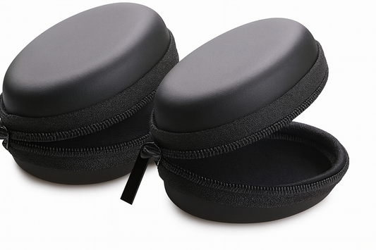 Compact Black Zipper Case for Electronics-Set Of 2