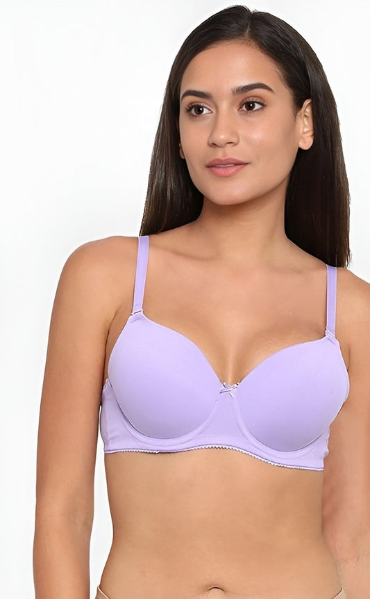 Seamless Wireless Push-up Bra-Lavender (Size-30)