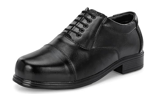 SAFETY PLUS Men's Oxford Shoe| Uniform Dress Shoe |Black Formal Shoes