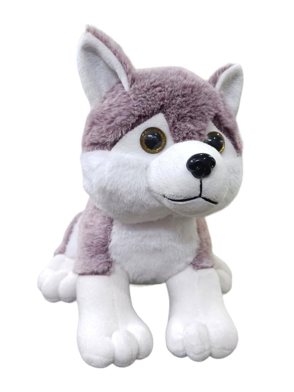 Husky Dog Plush Soft Toy 30 cm Light Purple Color