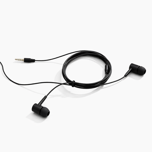 Sleek Black In-Ear Wired Headphones