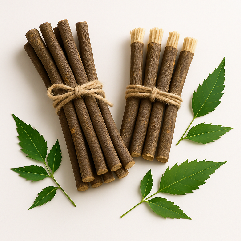 Natural Neem Miswak Chew Sticks for Oral Care