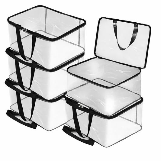 Multipurpose Transparent Storage Bag Pack of 5