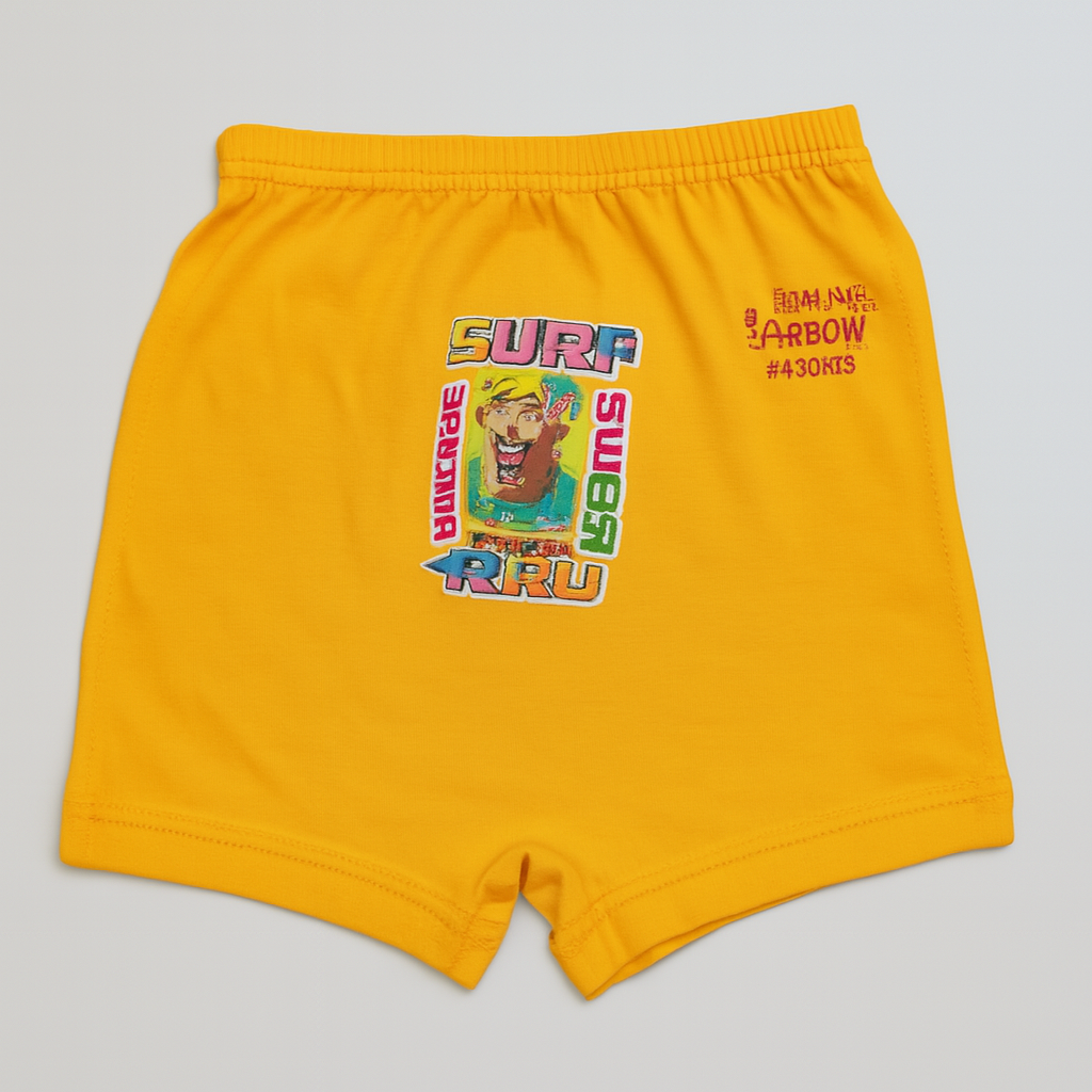 Kids Cotton Underwear, Drawer, Briefs, Panty-Yellow (Size-12-18 MONTH)