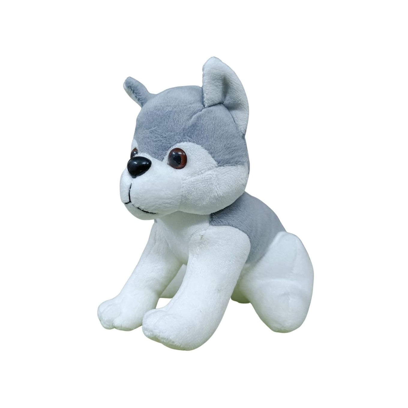 Super Soft Toy Husky Dog Plush 17 cm Grey Kids Gift