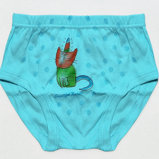 Kids Cotton Underwear, Drawer, Briefs, Panty-Blue (Size-6-7 YEAR) |