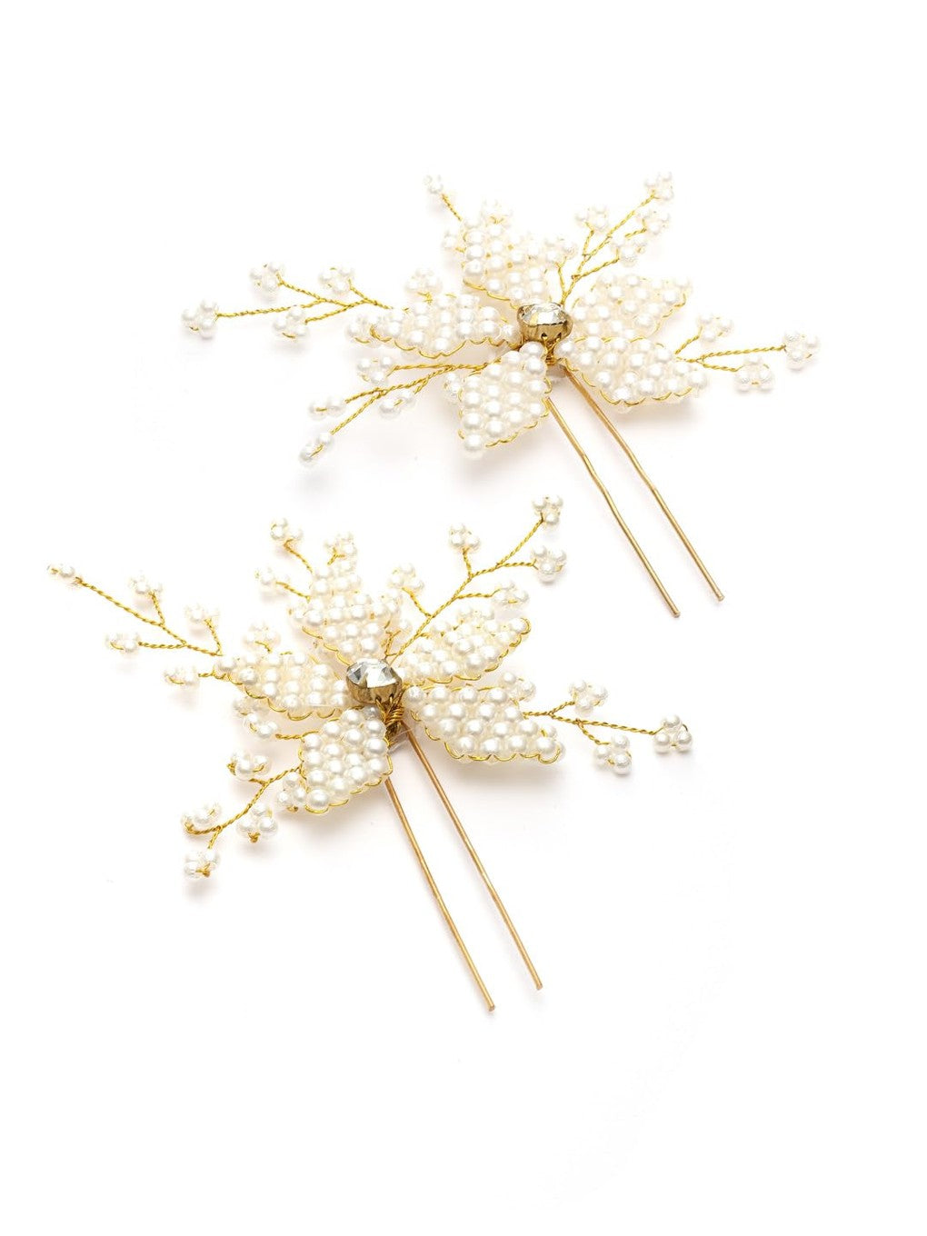 Off White Hair Clip Set of 2
