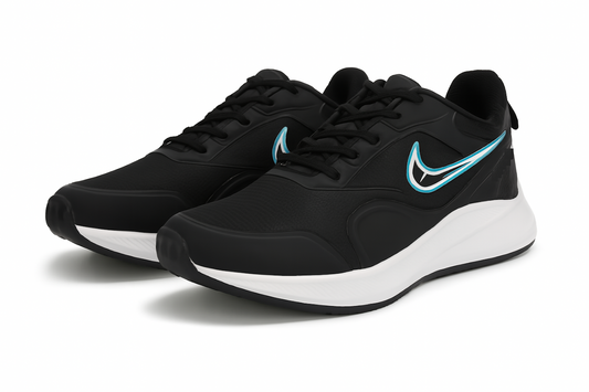 Bold and Stylish: Black Shoe for All Day Comfort (Size-6 UK)