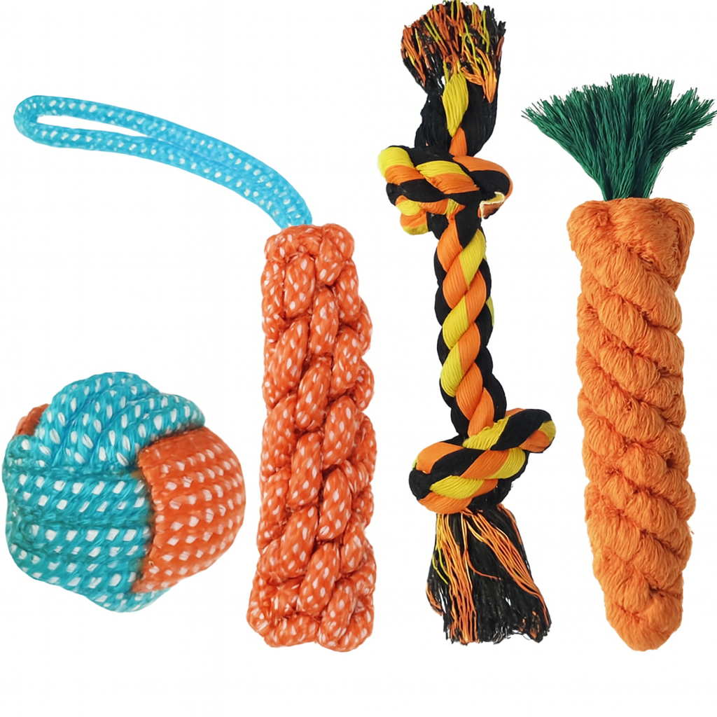 Rope Ball Tug Toy for Puppies and Small Dogs Cotton