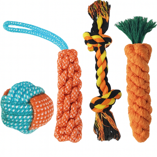 Rope Ball Tug Toy for Puppies and Small Dogs Cotton