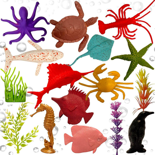Sea Animal Toy Set 17 Pcs