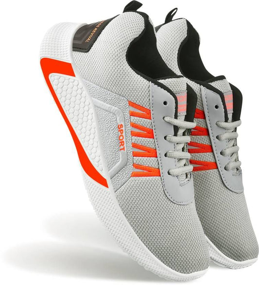 Trendy Running Shoes For Men (Size-9) (Color-ORANGE)