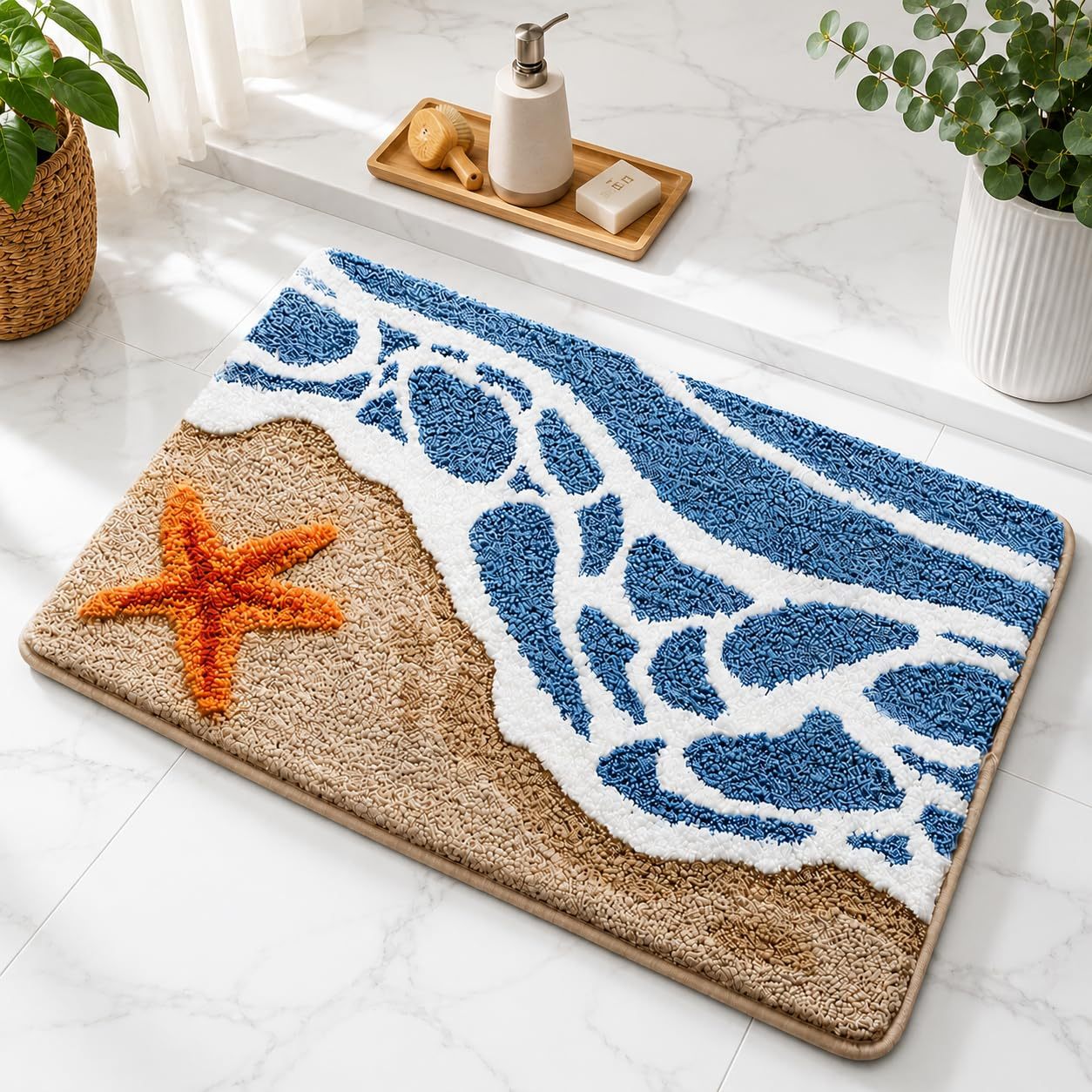 Bathroom Mat with Anti-Slip Design