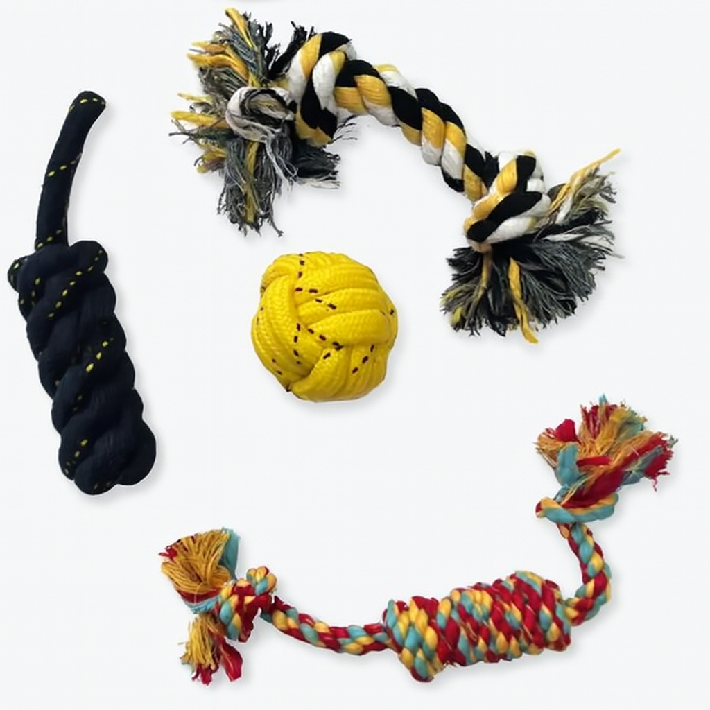 4 Pack Rope Chew Teething Toys for Puppies Dogs