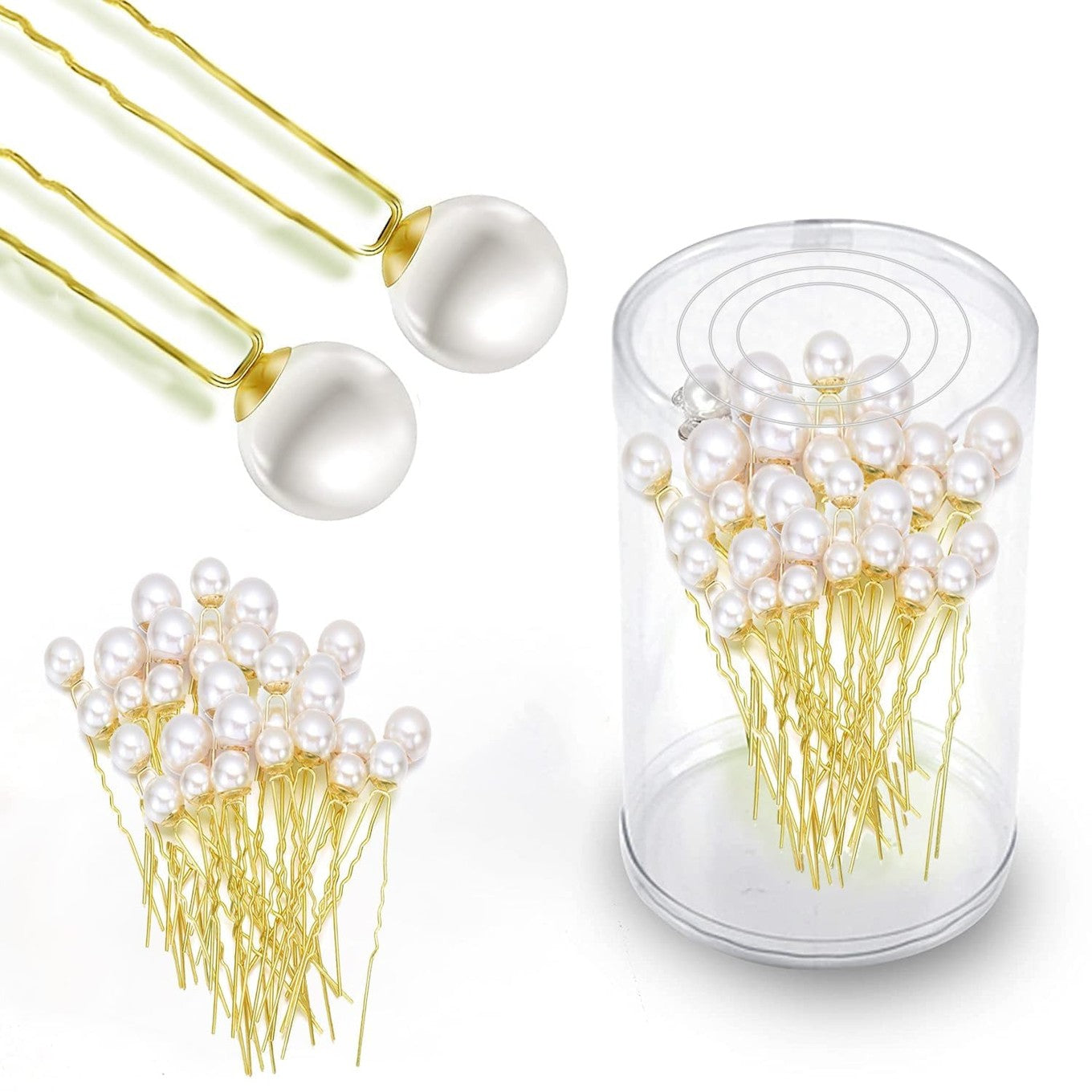 Pearl U Pins Bridal Hair Pack of 24