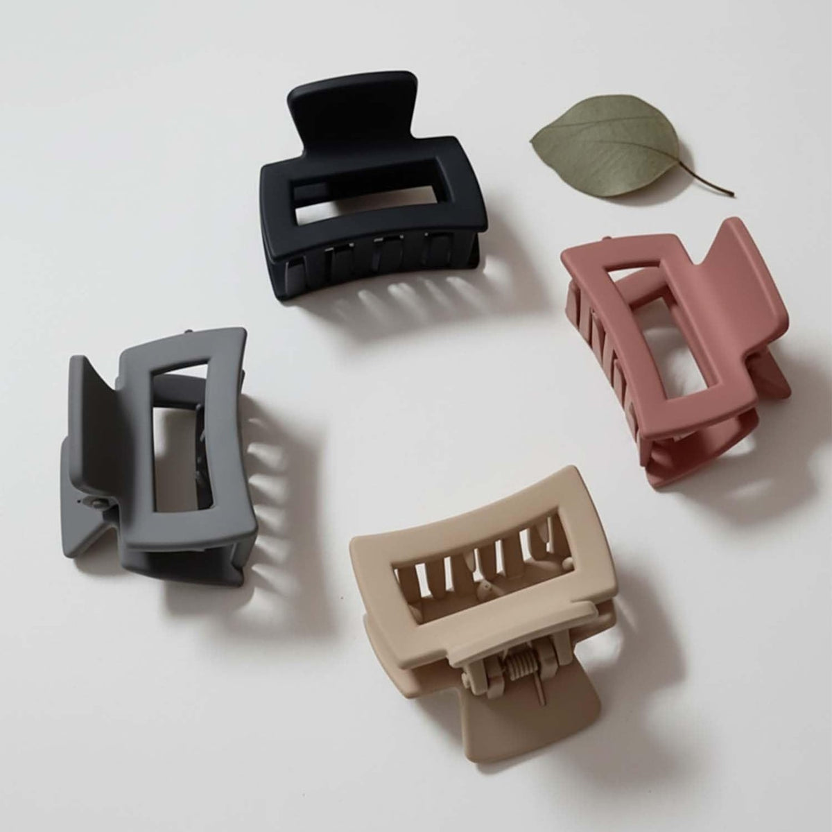 Matte Hair Claw Clips - Strong Hold (4 Assorted Colors, Set 2)