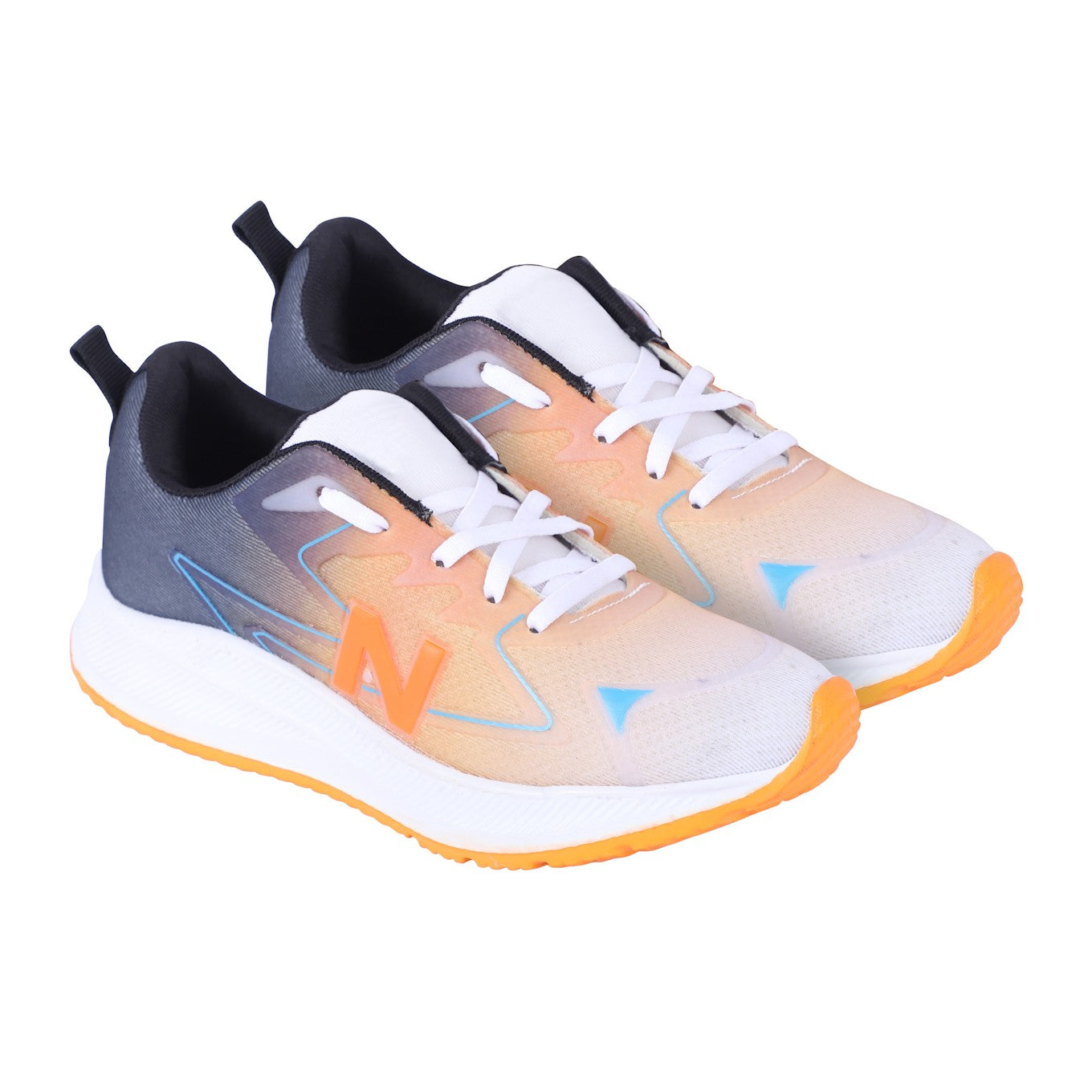 Men Lace Up Running Shoes, Orange (Size-6 UK)