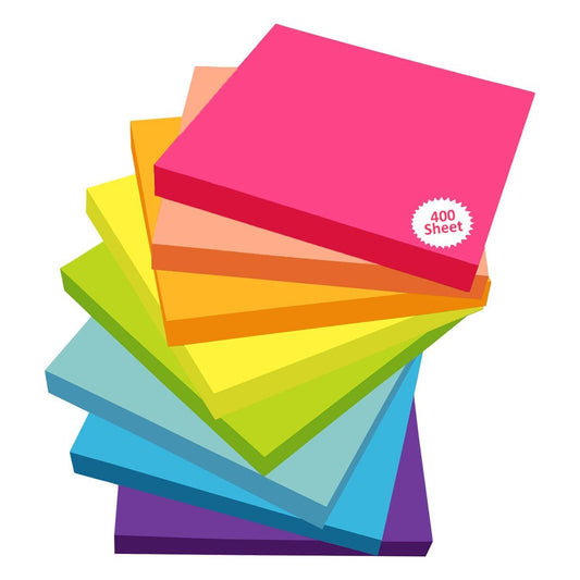 Multicolor Sticky Notes 400 Sheets Cube