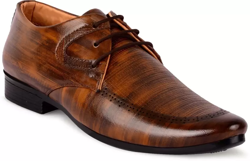 MEN Synthetic Leather SHOES Size 9 color BROWN