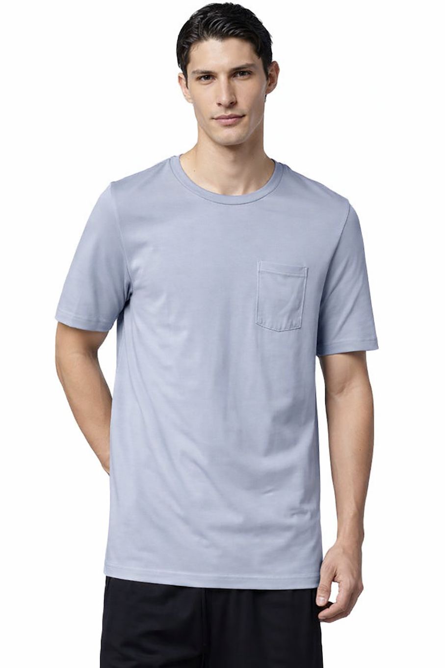 Classic Round Neck Cotton Tee for Men