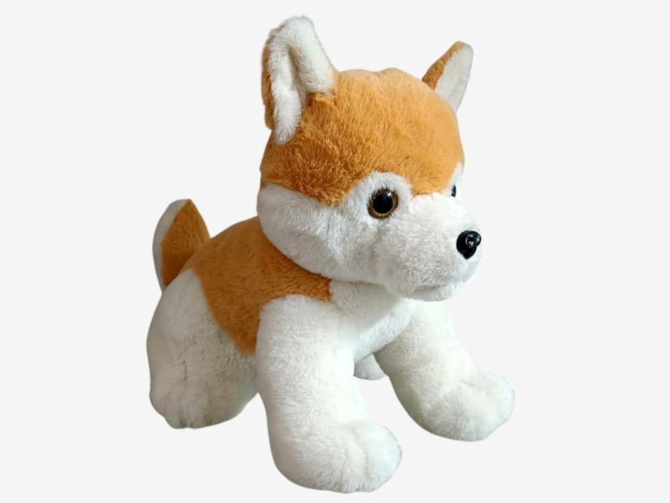 Husky Dog Plush Toy Brown 30 cm Kids Gift for Girls
