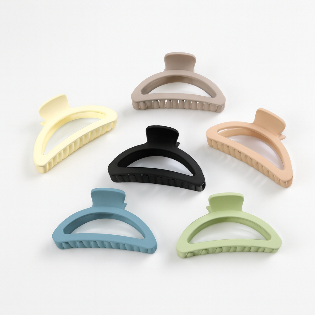 Matte Arch Design Hair Claw Clips Set-D14