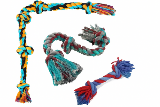 3 Knot 5 Knot Rope Chew Toys for Puppies Training
