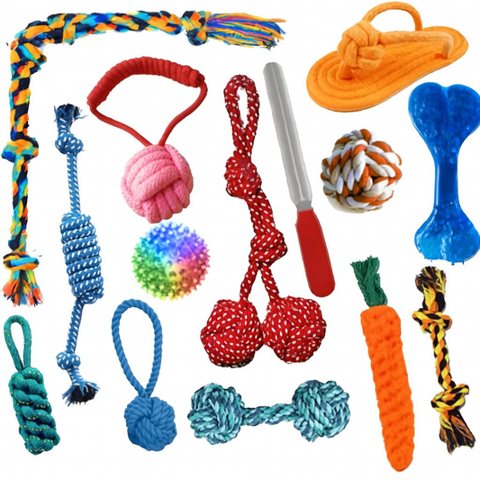14 Pack Indestructible Chew Toys for Aggressive Dogs