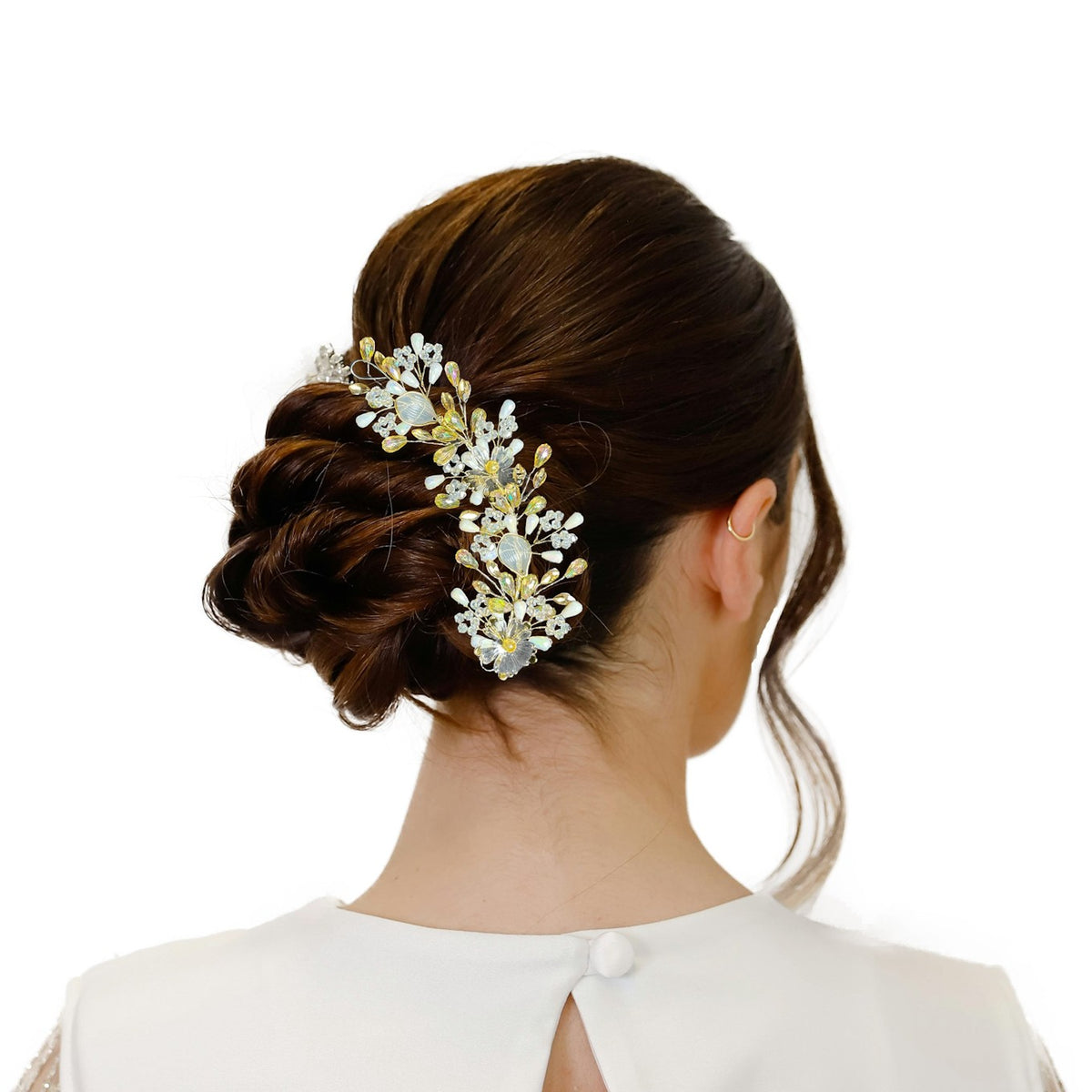 Sophisticated Crystal & Pearl Hair Clip