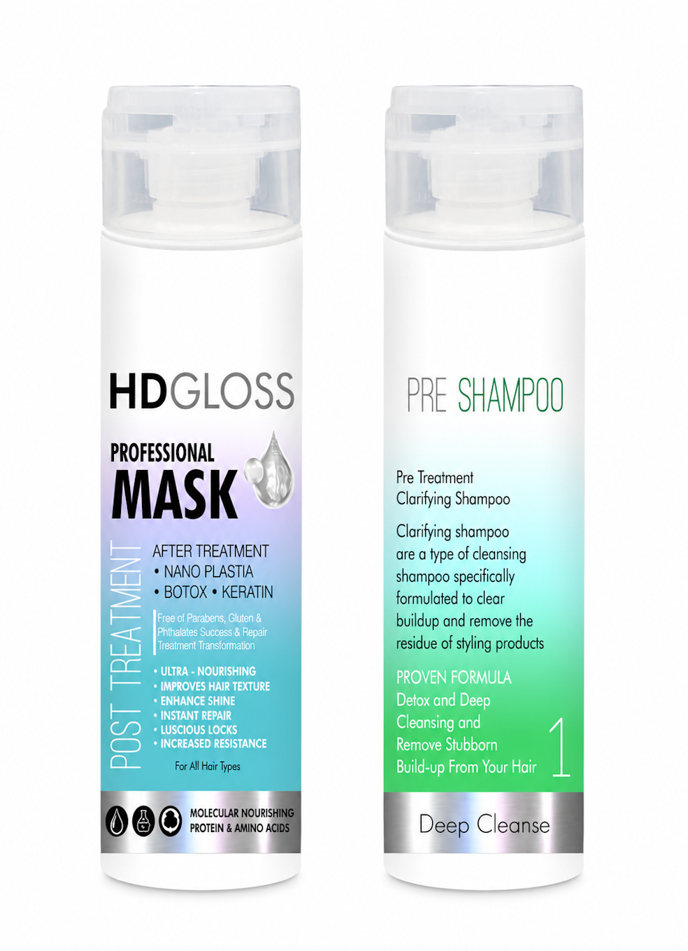 HD Gloss Pre Shampoo & Hair Mask Combo
