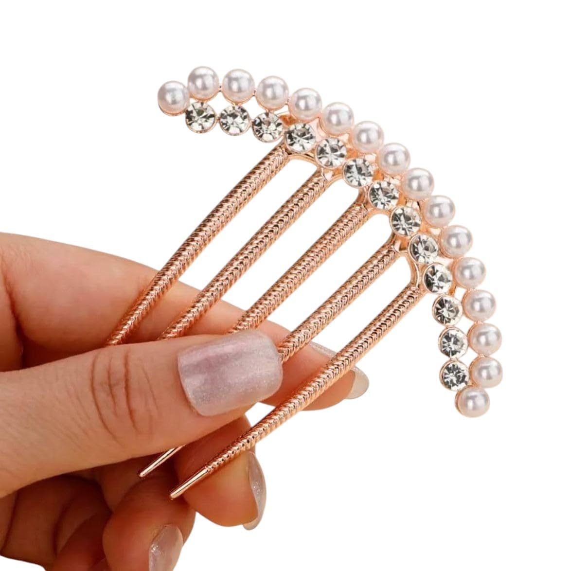 Rhinestone Pearl Decorative Hair Clips