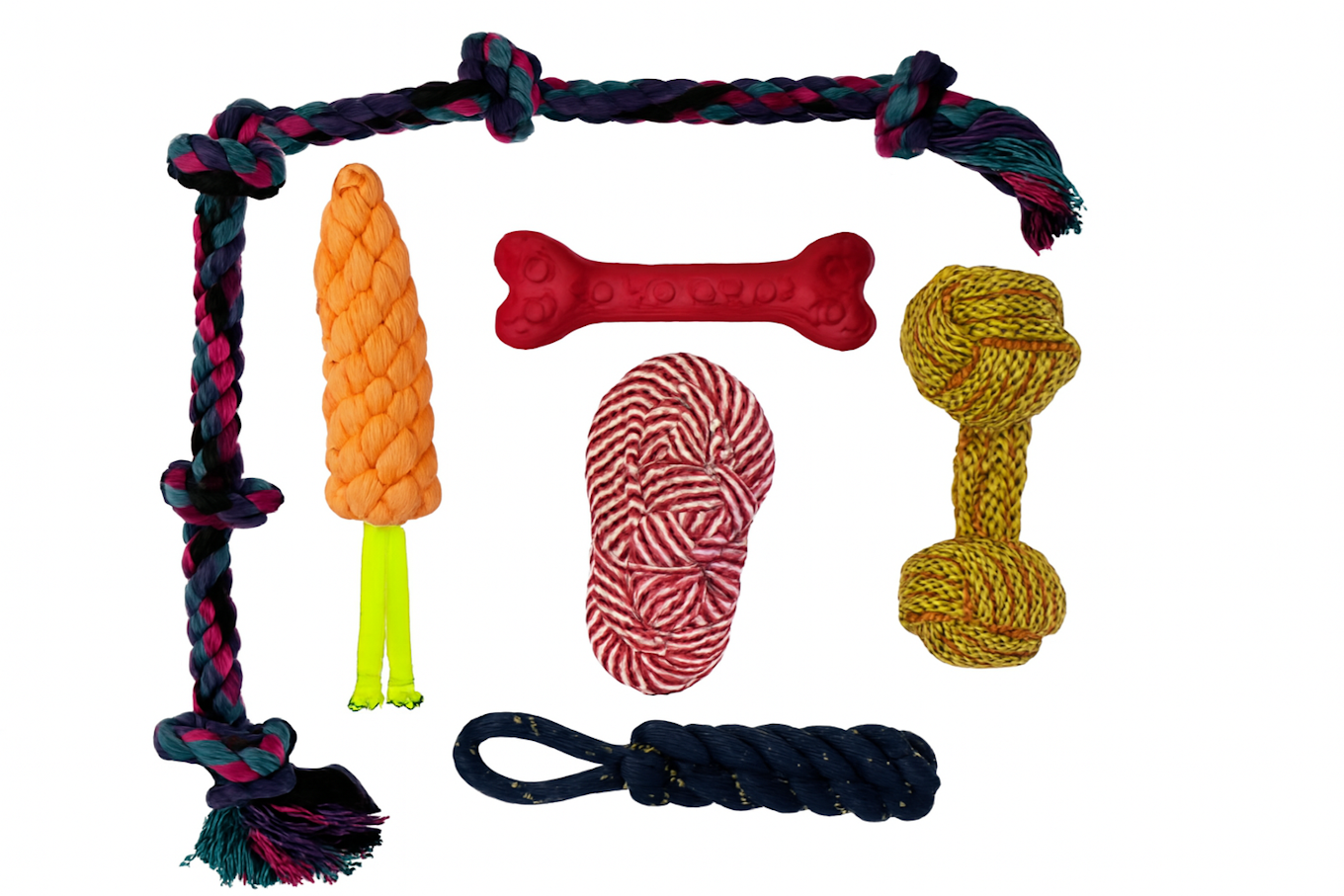 6 Pack Rope Chew Toys for Aggressive Chewer Dogs